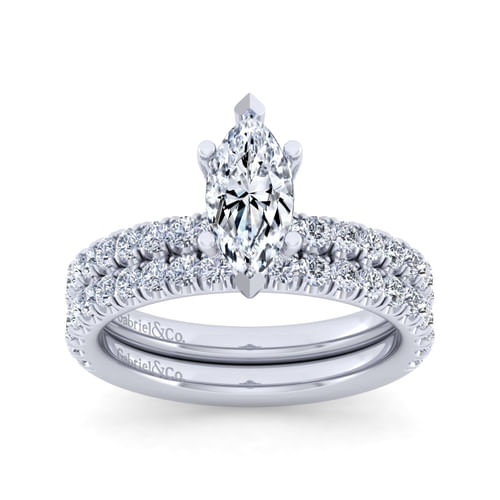 14K White Gold Matching Wedding Band