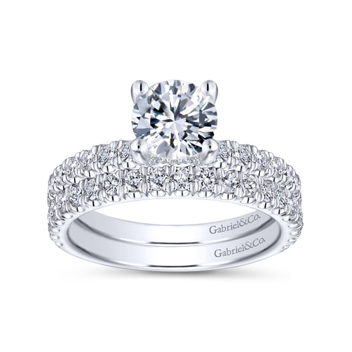 14K White Gold Matching Wedding Band