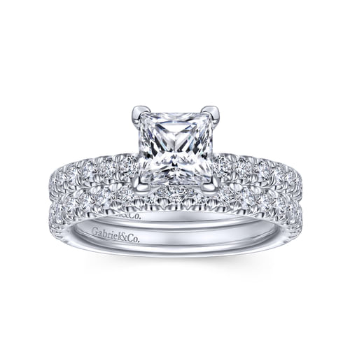 14K White Gold Matching Wedding Band