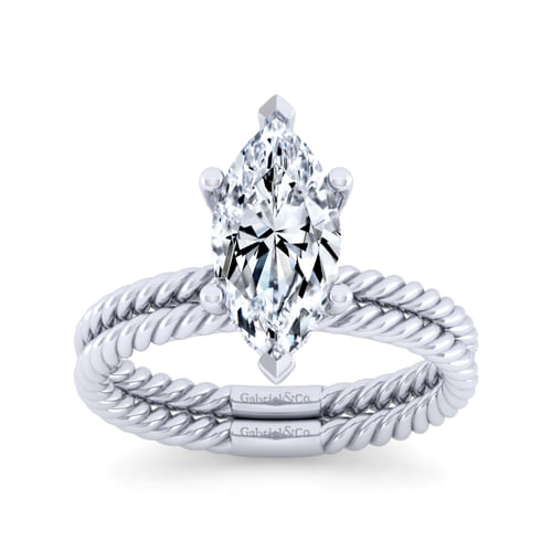 14K White Gold Matching Wedding Band