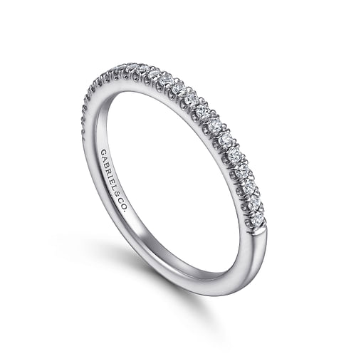 14K White Gold Matching Wedding Band