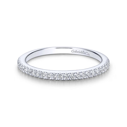 14K White Gold Matching Wedding Band