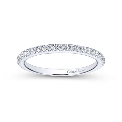 14K White Gold Matching Wedding Band