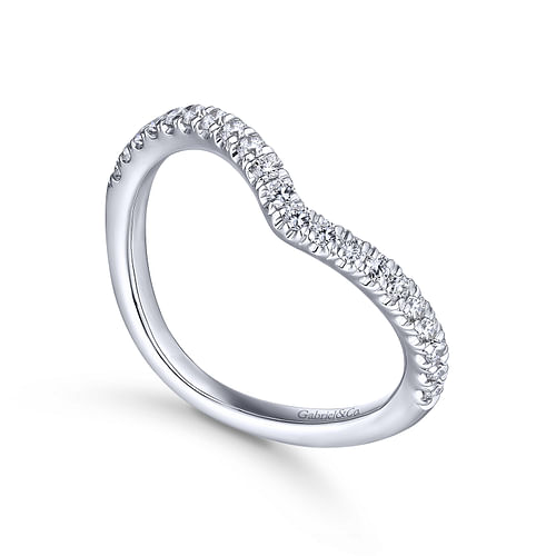 14K White Gold Matching Wedding Band