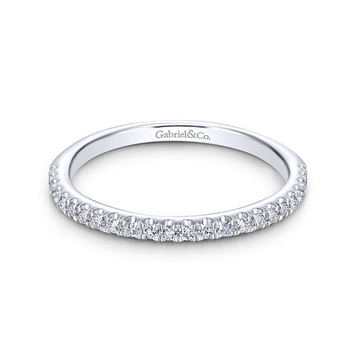 14K White Gold Matching Wedding Band