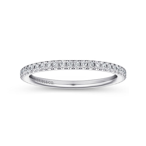 14K White Gold Matching Wedding Band