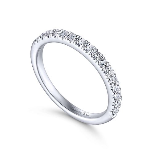 14K White Gold Matching Wedding Band