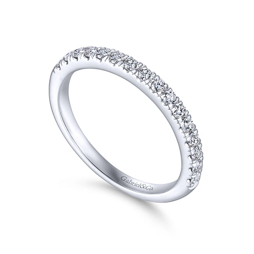 14K White Gold Matching Wedding Band