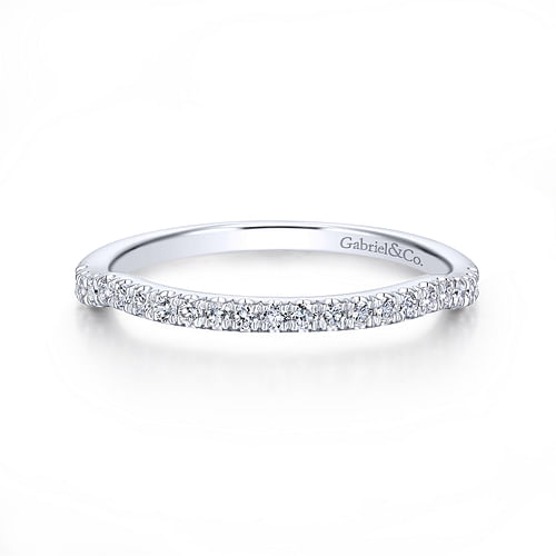 14K White Gold Matching Wedding Band