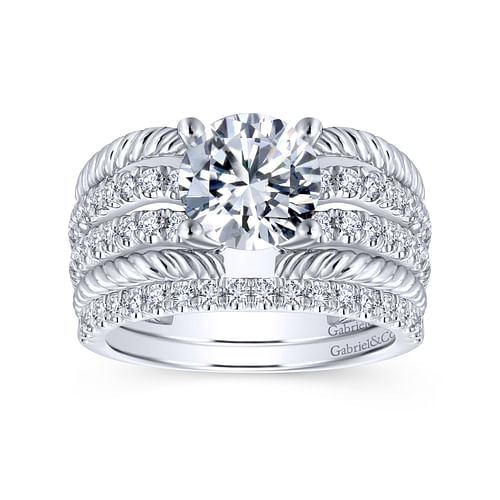 14K White Gold Matching Wedding Band