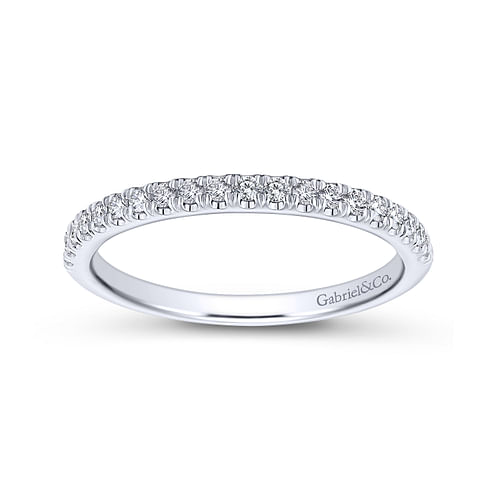 14K White Gold Matching Wedding Band