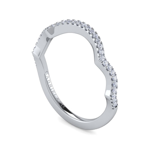 14K White Gold Matching Wedding Band