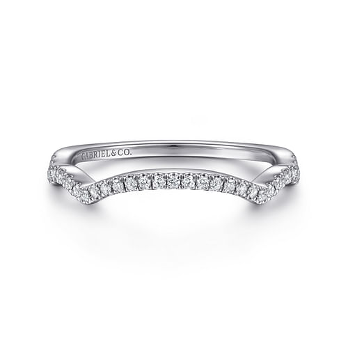 14K White Gold Matching Wedding Band