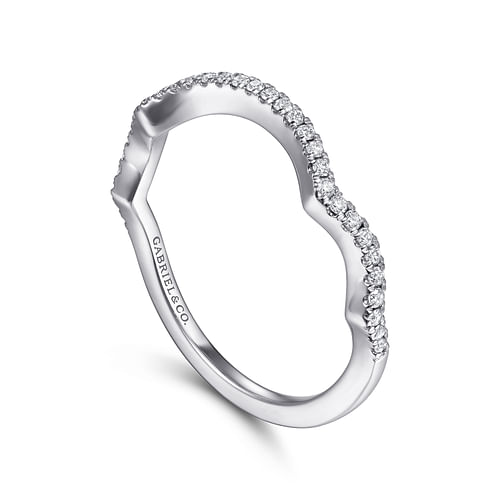 14K White Gold Matching Wedding Band