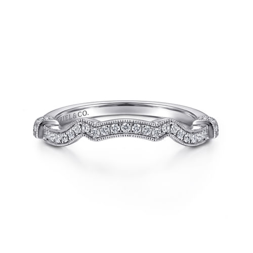 14K White Gold Matching Wedding Band
