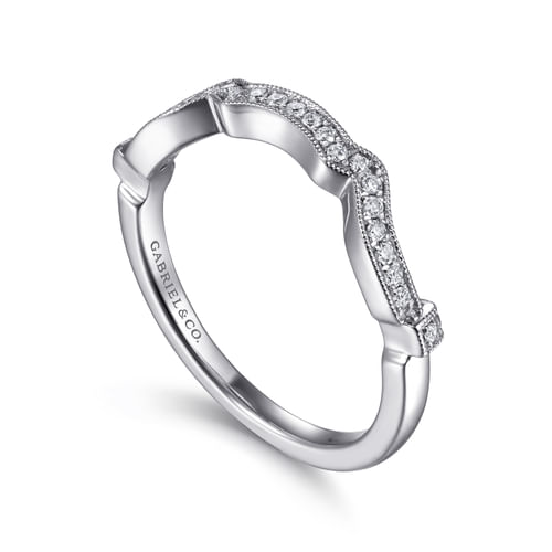 14K White Gold Matching Wedding Band