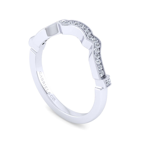 14K White Gold Matching Wedding Band