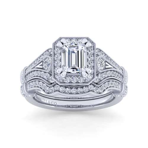 14K White Gold Matching Wedding Band