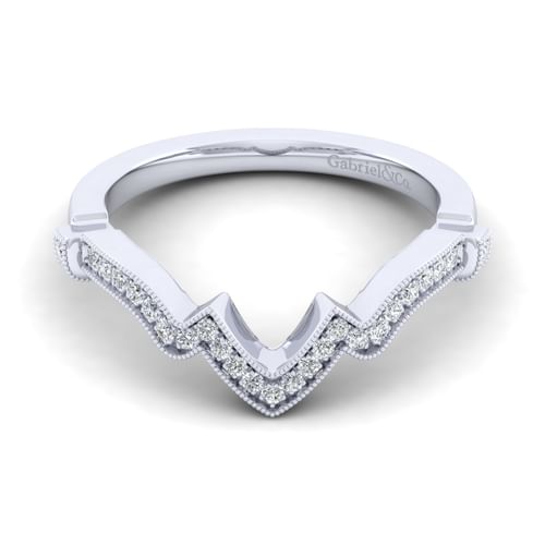 14K White Gold Matching Wedding Band