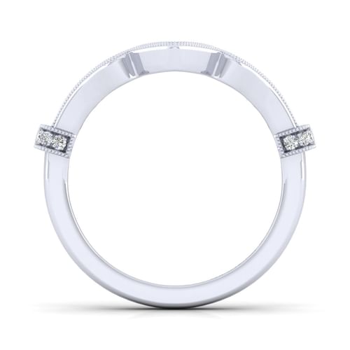 14K White Gold Matching Wedding Band