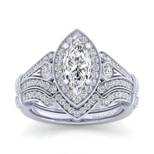14K White Gold Matching Wedding Band