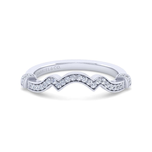 14K White Gold Matching Wedding Band