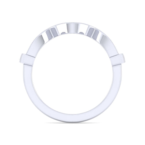 14K White Gold Matching Wedding Band