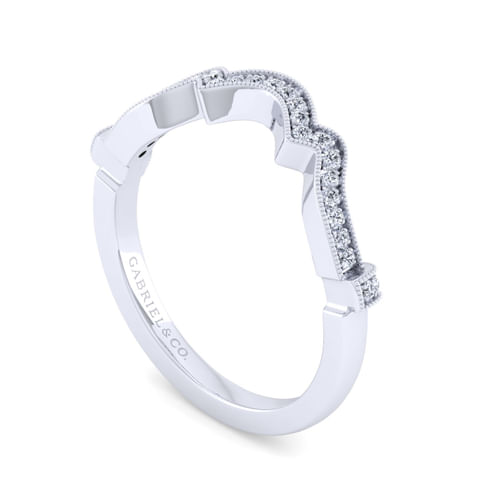 14K White Gold Matching Wedding Band