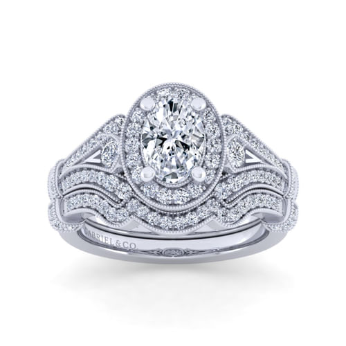 14K White Gold Matching Wedding Band