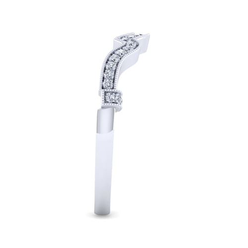 14K White Gold Matching Wedding Band