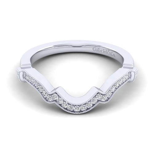 14K White Gold Matching Wedding Band