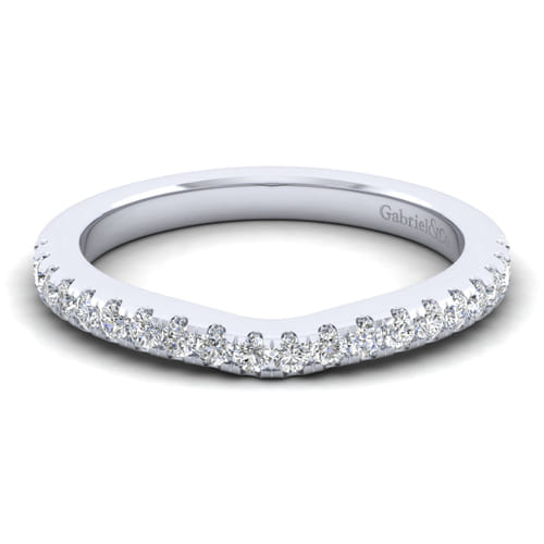 14K White Gold Matching Wedding Band