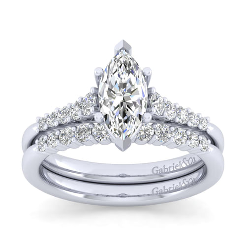 14K White Gold Matching Wedding Band