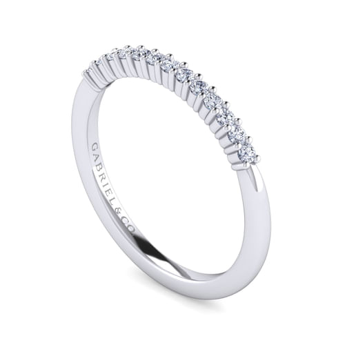 14K White Gold Matching Wedding Band