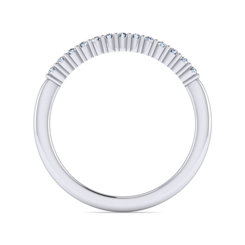 14K White Gold Matching Wedding Band