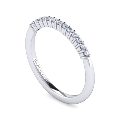 14K White Gold Matching Wedding Band
