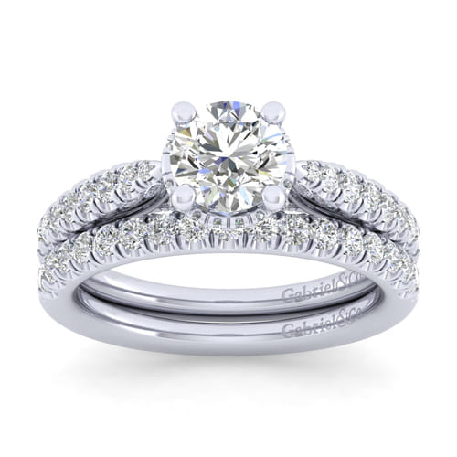 14K White Gold Matching Wedding Band