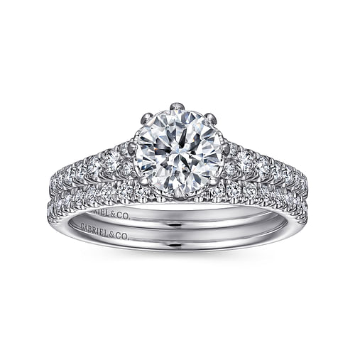 14K White Gold Matching Wedding Band