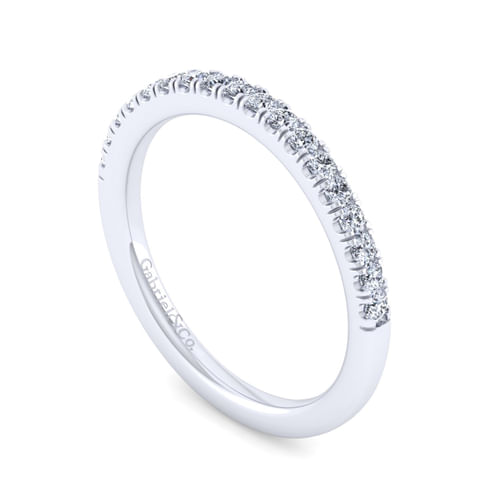14K White Gold Matching Wedding Band