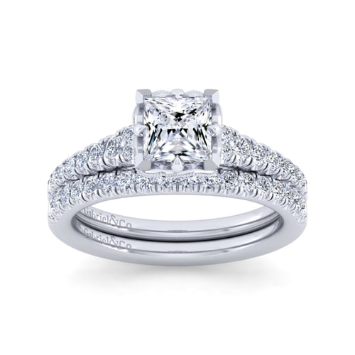 14K White Gold Matching Wedding Band