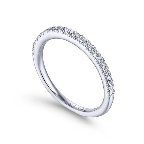 14K White Gold Matching Wedding Band