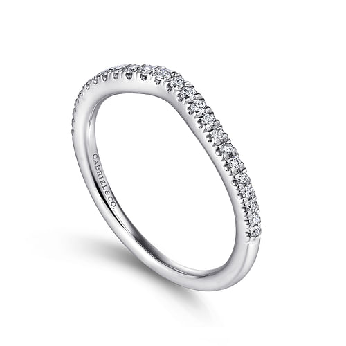 14K White Gold Matching Wedding Band