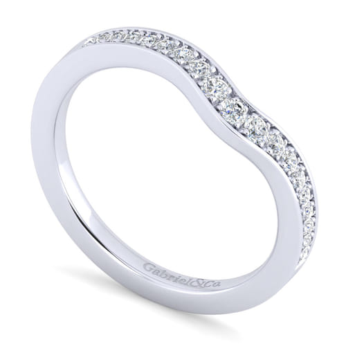 14K White Gold Matching Wedding Band