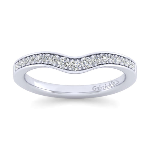 14K White Gold Matching Wedding Band