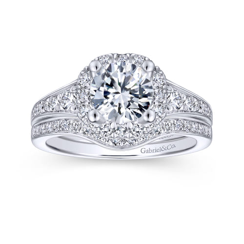 14K White Gold Matching Wedding Band
