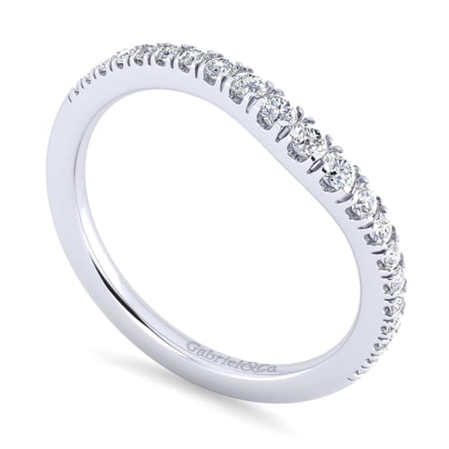 14K White Gold Matching Wedding Band