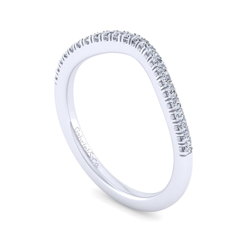 14K White Gold Matching Wedding Band