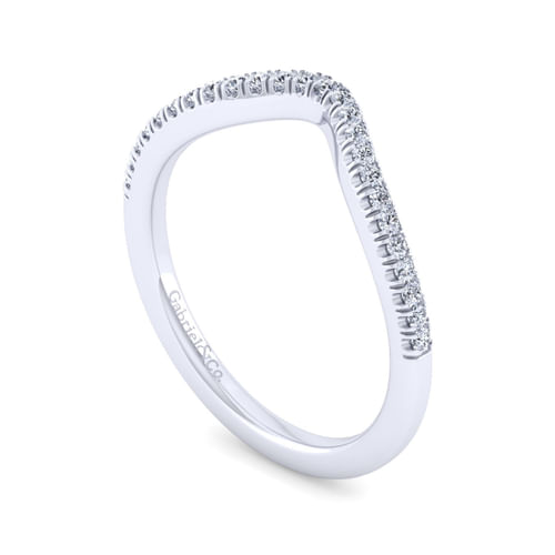14K White Gold Matching Wedding Band