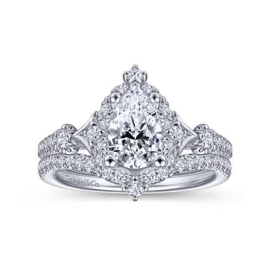 14K White Gold Matching Wedding Band angle 4