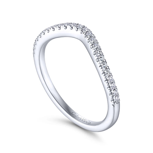 14K White Gold Matching Wedding Band